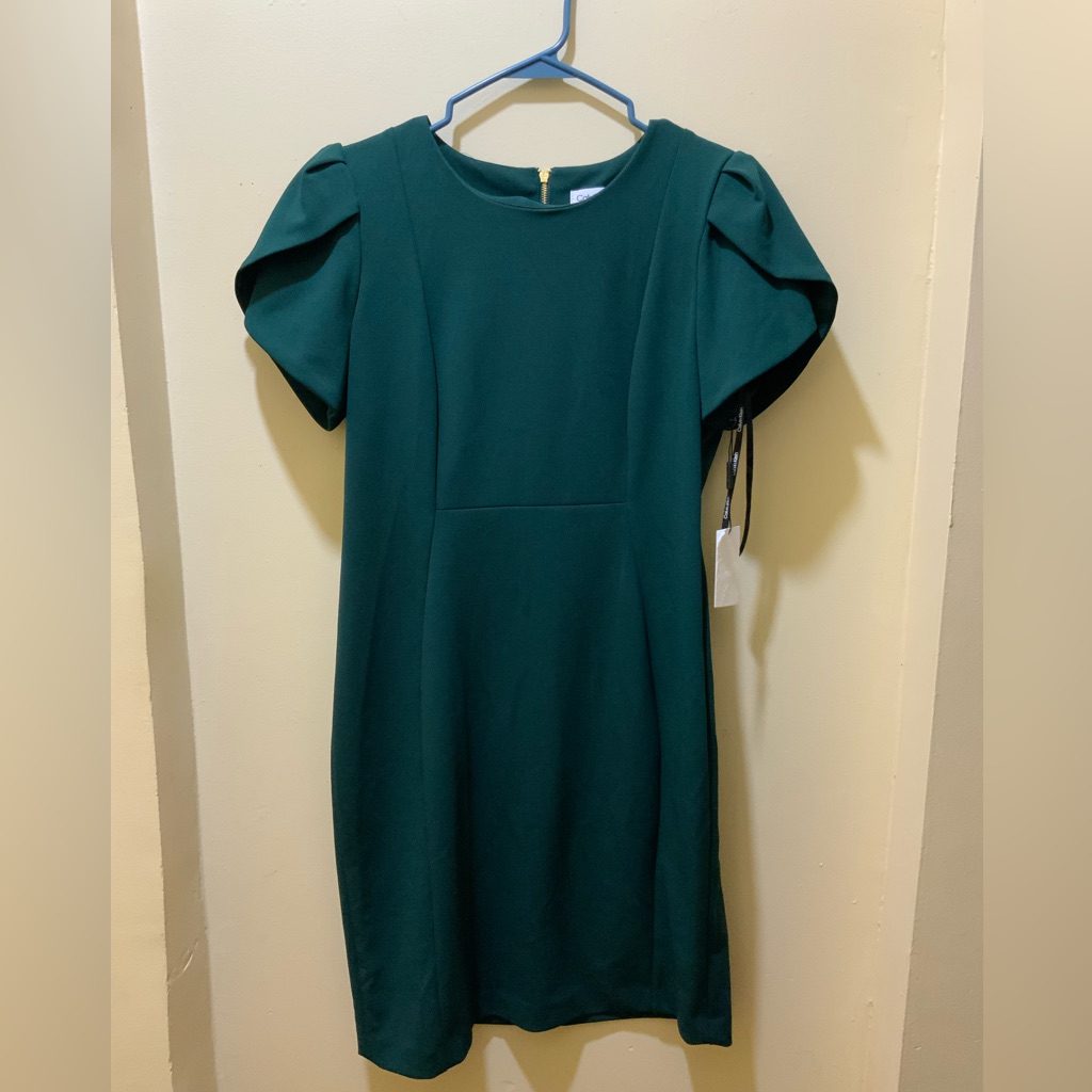 Calvin Klein Tulip Sleeve Sheath Dress In Capri